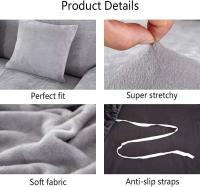 Una variedad de fundas de sofá de felpa de terciopelo engrosado, fundas de sofá antideslizantes, fundas de sofá de cubierta completa con todo incluido, fundas de sofá de tela, fundas protectoras para mascotas, alta elasticidad, color sólido - details 1