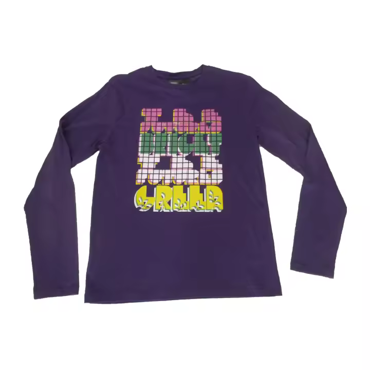 Camisetas Hombre Manga Larga Disset ,  Morado , XL XXL 44 46 , Algodón ,Cuello redondo - 1