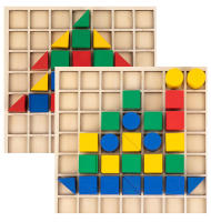 Juguetes Educativos Montessori Para Niños Bloques Creativos De Madera Juego De Inteligencia Con Colores Y Formas Aprendizaje Temprano - details 3