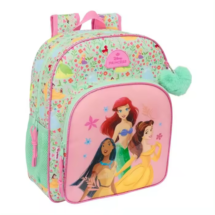 SAFTA  MOCHILA JUNIOR ADAPTABLE A CARRO PRINCESAS DISNEY BLOOM PRINCESAS DISNEY BLOOM 12x32x38 Cms. - 1