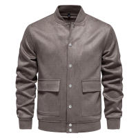 Chaqueta con cuello levantado para hombre, uniforme de béisbol informal, talla europea, ante nuevo, otoño e invierno, 2024 - details 1