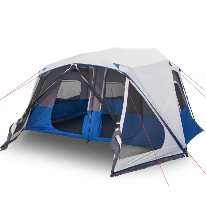 vidaXL Tienda Familiar con LED 10 Personas Apertura Rápida Toldo Color Azul,  Verde,  Gris y naranja y mas - 1
