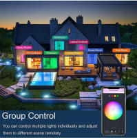 Lámpara De Techo Inteligente WiFi Tuya RGBCW 24W 220V Control Con Alexa Google Home Para Dormitorio Sala De Estar Decoración Moderna Color Negro - details 9