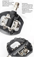 Pedales De Bicicleta De Montaña TANKE Con 3 Embragues Sellados SPD Plataforma Dual Y Bloqueado Pedales De Aluminio Nylon Accesorio Ciclista - details 9