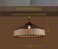 Lámpara Colgante De Hemp Clásica Para Techo Lámpara De Cristal Antigua Industrial Retro De Hierro Para Comedor - details 9