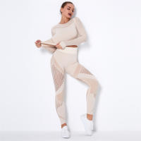 SSIT
Conjunto de Yoga sin costura Para Mujer, ropa Deportiva de 2 piezas, Short Top, sujetador, Leggings, traje de entrenamiento Para Gimnasio - details 21