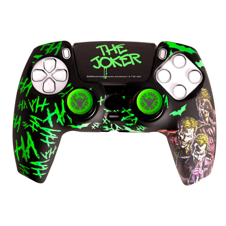 BLADE - PS5 DC Combo Pack Joker, Carcasa Rígida + Touchpad Sticker + Grips, Glow In The Dark