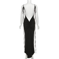 Vestido Mermaid Elegante Para Mujer NIBBER Con Tirantes Y Pliegues Estante Alta Estilo Sexy Y Club Sin Mangas Largo Pierna Vestido De Fiesta De Verano - details 3