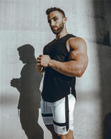 Shorts De Entrenamiento Para Hombre GITF Shorts De Correr Fitness Gym Basketbal Negro Pantalones De Sudor Con Estampado De Deporte - details 0