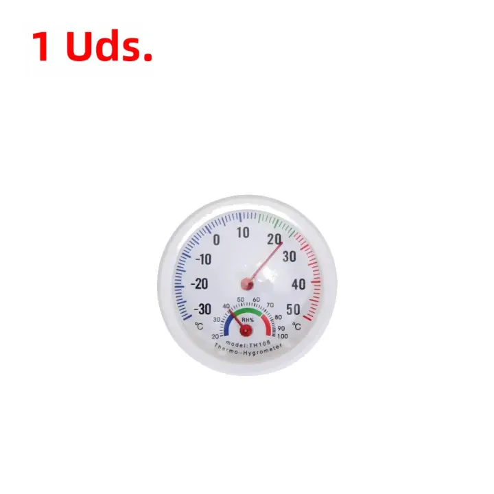 Mini Termómetro-Higrómetro En Forma De Reloj Análogo Para Pared Medidor De Temperatura Y Humedad Rango -30 a 50 Grados Celsius - 1