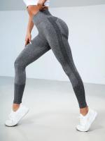 Pantalones De Yoga Para Mujer Cintura Alta Sin Costuras Con Punto De Pera Levantamiento De Glúteos Terciopelo Estilo Legging - details 14