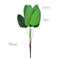 Planta Artificial De Palma Tropica 70-78cm Gran Hoja Falsa De Plátano Para Decoración De Jardín Y Hogar Arbolito De Pasote De Plástico - details 3