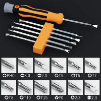 Juego De Destornilladores Magnéticos 12 En 1 Con Cabezas De Forma Cross Flat Shaped Multifuncional Para Mantenimiento Doméstico Herramienta Portátil De Precisión - details 0