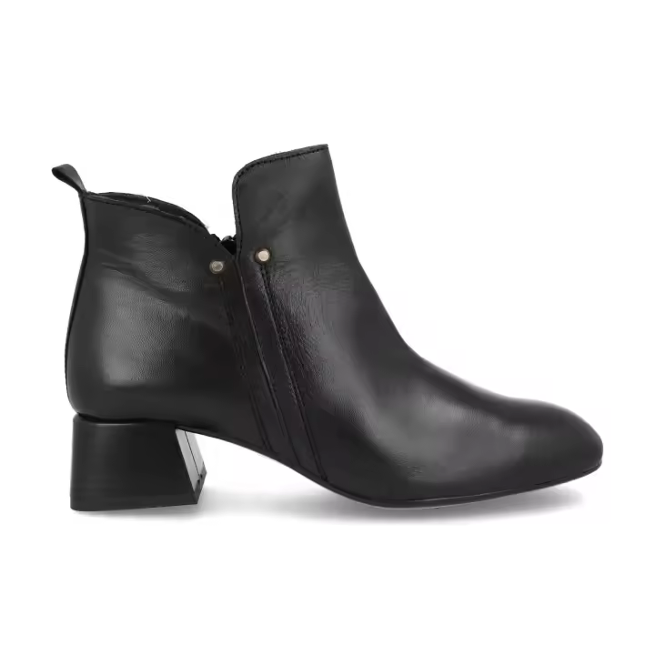 Mº10093 - BDA BOTIN DE SEÑORA BDA   COLORES : NEGRO  TALLAS: 35 AL 41  CORTE EXTERIOR: PIEL  FORRO INTERIOR: TEXTIL  PLANTILLA: PIEL  ALTURA TACÓN / CUÑA : 6 CM.  PISO : SINTÉTICO - 1