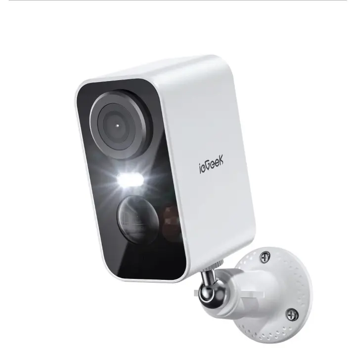 ieGeek 2K Camara Vigilancia WiFi Exterior/Interior sin Cables, Cámara de Vigilancia Exterior con Batería Recargable, 10M Visión Nocturna Colorida, Detección de Movimiento PIR, Audio de 2 Vias - 1