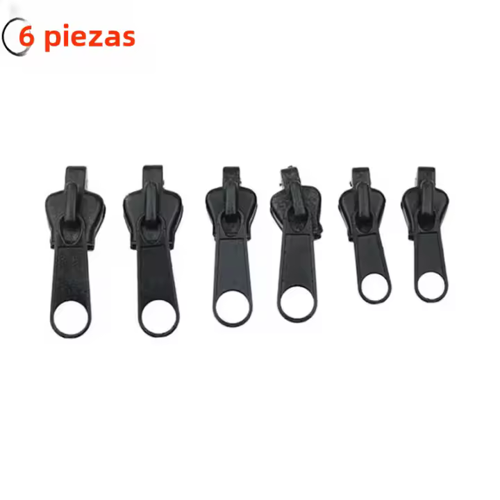Kit De Reparación De Cremalleras Universal 6pcs Negro Rescate De Cremalleras DIY Con Dientes De Cremallera Nuevos Diseño Para Bricolaje En Bolsas Ropa Y Zapatos - 1