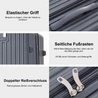 Equipaje Carro Rígido with 4 Rueda 360 ° | Maleta de Mano Cabin Homologada (70x46,5x32,5 cm) | Material Resistente ABS + Cerradura Aduanera TSA | Ideal para Viajeros Falta-Diseño Moderno y LIGO - details 4