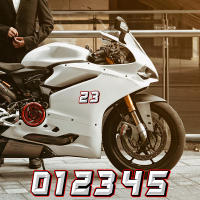 Etiquetas Numéricas Para Motocicleta Impermeables Y Resistentes Al Sol Para Casco Tanque De Combustible Panel Lateral Decales De Decoración - details 1