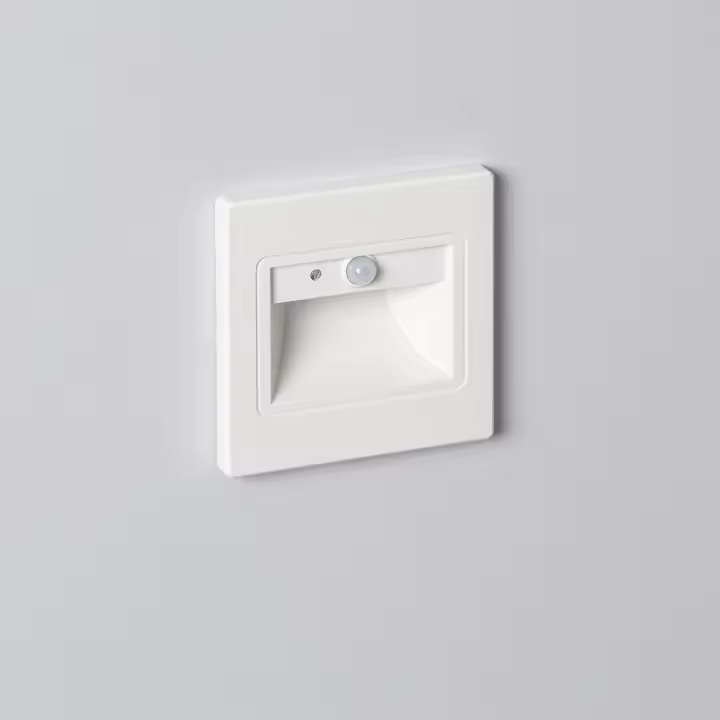 Ledkia Baliza de Pared LED 1.5 W Empotrable con Sensor PIR Bark Blanco - 1