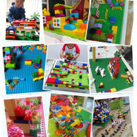 4pcs Placa De Base De Bloques De Construcción Clásica Compatible Con Todas Las Marcas Tamaño 16*32 32*32 Multicolor Gris Negro Verde Para Niños De 6 a 12 Años - details 0