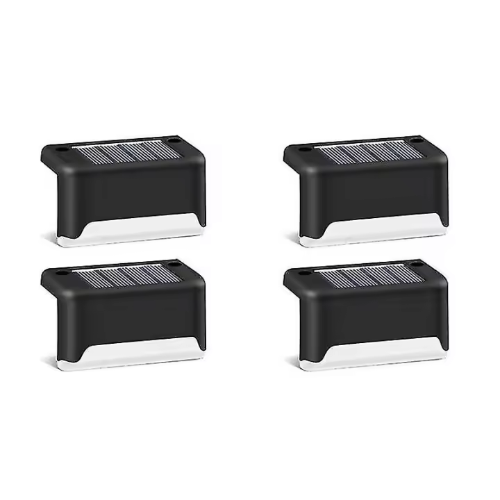 Paquete de 4 Luces Solares para Escalones, para Exterior, impermeable, LED, coloridas, para Escaleras, Vallas y cubertas - 1