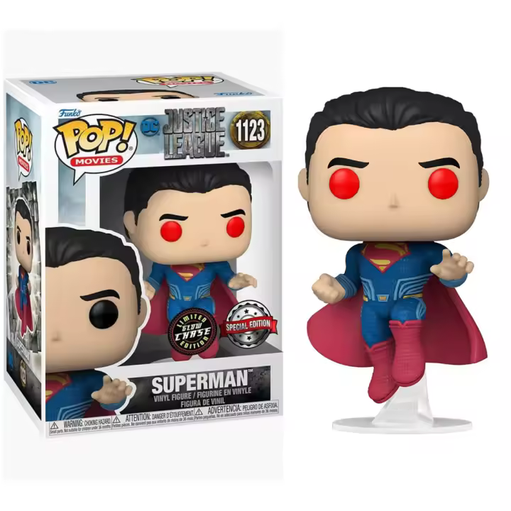 FUNKO POP! DC LA LIGA DE LA JUSTICIA - SUPERMAN (GW) EXCLUSIVO CHASE, 64927, Nº1123, TIENDA CON LICENCIA OFICIAL - 1