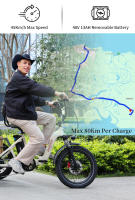 2025 Onesport Bicicleta de carga Eléctrica de 20 pulgadas OT30 48v13ah Katería de Lithium octogonal 65nm Motor 4PA Transmisión de Clase 7 - details 5