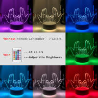 Lámpara 3D LED De Noche Para Fans De Celebrity JUL Cambio De Color Batería Potenciada Decoración De Dormitorio Regalo De Cumpleaños - details 10