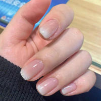 ARTAUG 24PCS Uñas Postizas De Presión Cortas Cuadradas Rosa Saturación Alta Cubiertas Por Encima Fingernails Set De 24 Piezas Estilo Francés - details 0