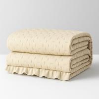 Colcha Bouti Color pastel beige 270 cm para cama hasta 180. Volante suave y elegante Lavada Lisa | Acolchado Espiga | Estilo Rústico y Actual | Perfecta para Verano | Varias Medidas - details 1