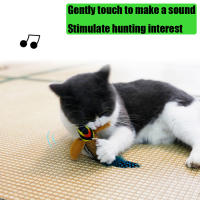 Juguete De Gato Peluche De Simulación De Aves Con Sonido Auto Divertido Para Aliviar La Boredomina Plástico Y Tela - details 1