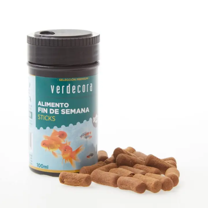 VERDECORA - ALIMENTO WEEKEND PECES 100ML - Comida en Sticks para Peces de Vacaciones - 1