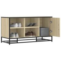 vidaXL Banco zapatero madera de ingeniería 100x40x53,5 cm en color Gris sonoma/Roble Sonoma/Marrón roble y más - details 1