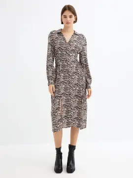 Vestido Punto Manga Larga Mujer - Envío Gratis