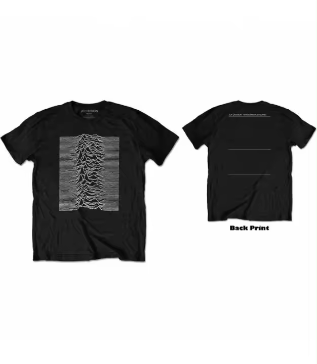 JOY DIVISION Unknown Pleasures Camiseta Licencia Oficial Manga Corta chico Men ROCK OFF JDTS01MB - 1
