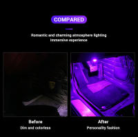 BLALION Luz Ambiental LED Para Coche Con USB Iluminación De Ambiente De Color Neón Para Decoración Del Interior Del Coche - details 1