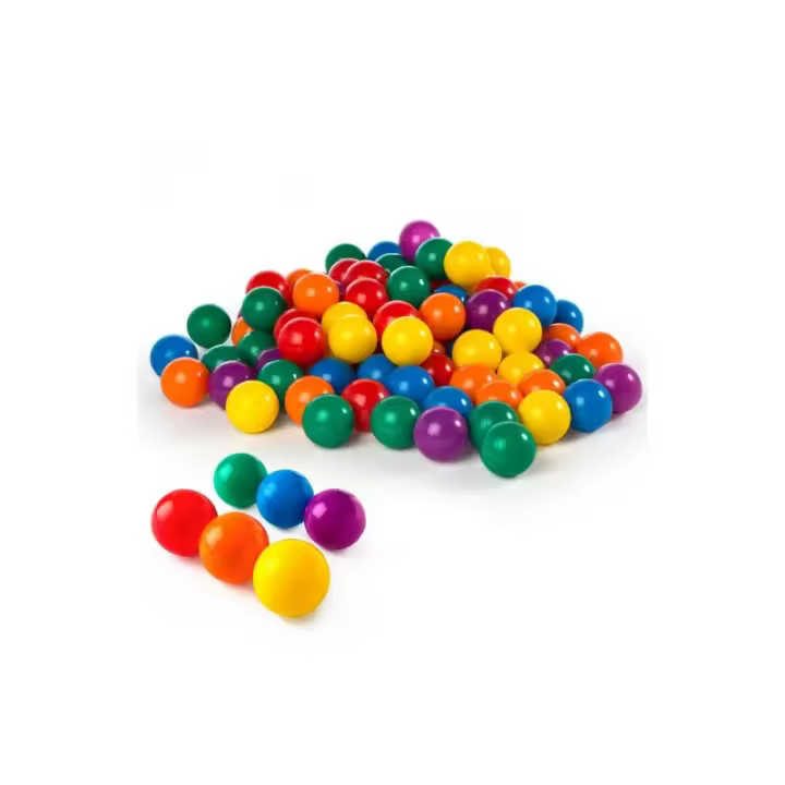ATAA Pack de 100 bolas para piscinas de bolas, pelotas de plástico blando para niños, ideal para parque de bolas, trampolines, cama elástica o castillos inflables - 1