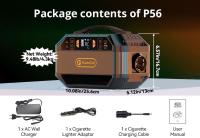 Flashfish P56 Estación de energía portátil, generador solar con batería de 288,6 Wh/78 000 mAh, salida de CA de 330 W, salida máxima de 600 W, 9 salidas, para el hogar, cortes de energía, viajes, campamentos y viajes largos por carretera - details 9