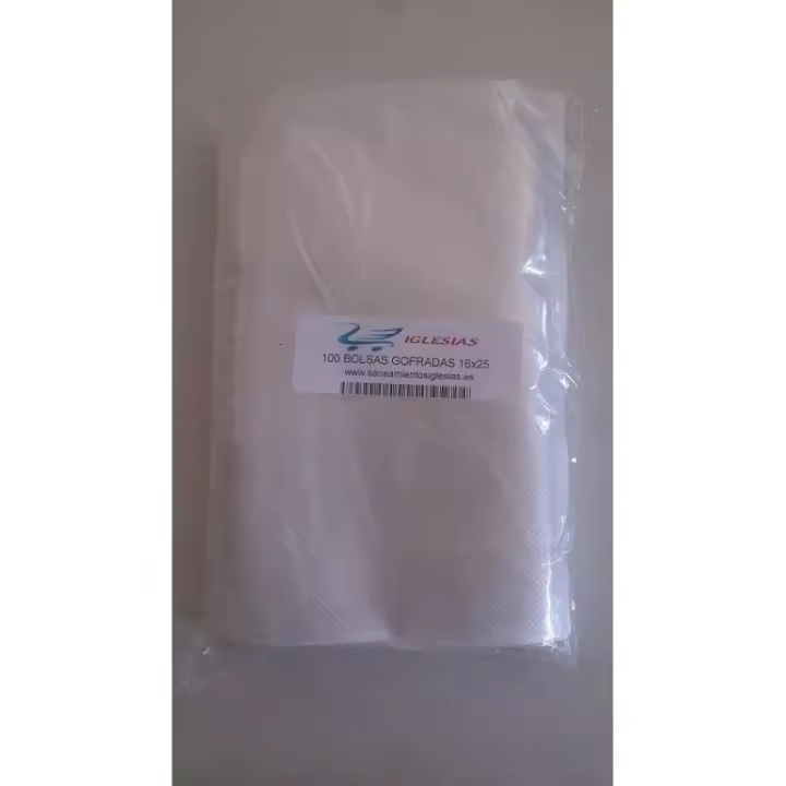 100 Bolsas al Vacio Gofradas 16x25 cm gran calidad precio IGLESIAS 22810001625 - 1
