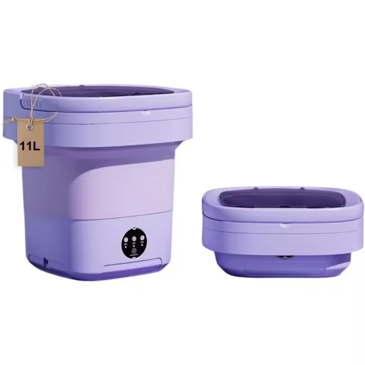 Mini Lavadora, Lavadora plegable de gran capacidad Mejorada de 11L Limpieza profunda de ropa interior y otras Prendas. - 1