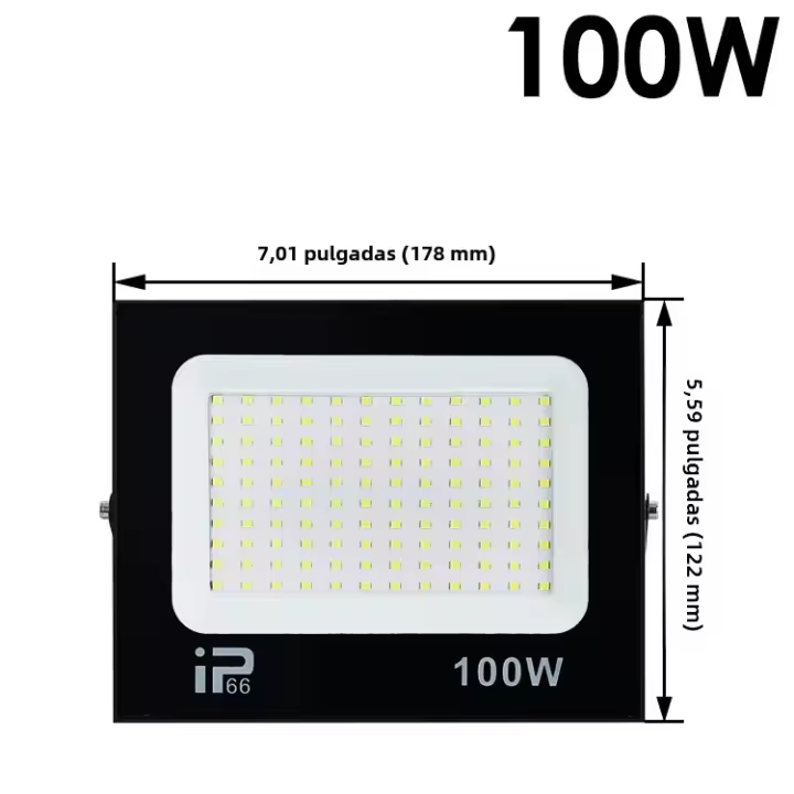 Lámpara De Inundación LED 200W Para Exteriores Con Vidrio Templado Luz De Proyector LED IP66 Impermeable Para Jardín Y Garage 220V - 1