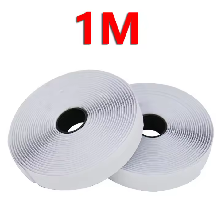 Cinta Adhesiva De Nylon Blanco Con Gancho Y Anillo 20-50mm 5 Metros Pares Resistente Al Calor Para DIY Accesorios De Ropa Y Bolsas - 1