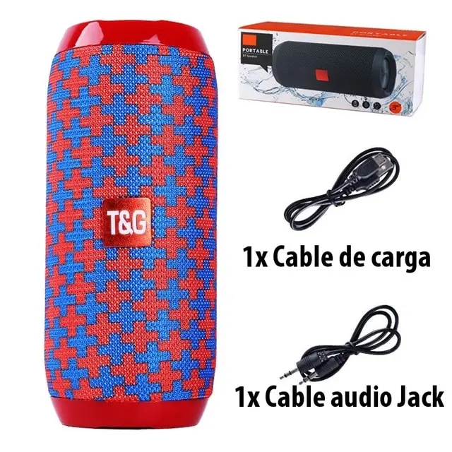 TG Altavoz con Bluetooth TG117 Portátil Manos Libres 5W Recargable Inalámbrico Radio FM, USB, AUX, TF hasta 10m de distancia - 1