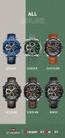 Reloj De Pulsera Deportivo Para Hombre NAVIFORCE Original Multifuncional Cuarzo Correa De Cuero Genuino Resistente Al Agua 3ATM Moda Reloj De Pulsera - details 13