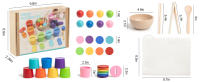 Juguete Montessori De Madera Juego De Colores Y Alineación Con Bolas Arcoíris En Copas Educación Temprana Para Niños De Preescolar Edad 3+ - details 5