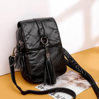 Bolso De Hombro De Cuero PU Con Borla Moda Para Mujer Bolsa Bandolera Casual Con Bolsillo Para Teléfono Móvil - details 16