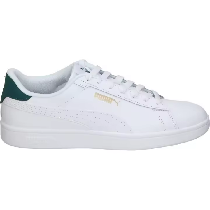 PUMA | Zapatilla Puma Smash 3.0 L para Hombre – Deportiva en Color Blanco y Detalles en Verde – Sneaker con Cierre Cordones – Estilo Casual – Cómodas – Versátiles – Modelo 390987-14 - 1