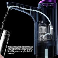 Dispensador de agua automático, bomba para botellas de agua, bomba de agua potable, dispensador de agua eléctrico para camping, hogar, oficina, recargable (negro) - details 3