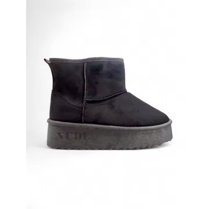 Bota Australiana Vegana de Plataforma y Pelito por Dentro - Negro - 1