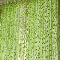 Cortinas De Tulle Elegantes Y Modernas Para Sala De Estar Dormitorio Cocina Verdes Hoja Cortinas Transparentes Para Ventana Cortinas Cortinas De Tela Voile - details 6